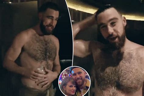 nude travis kelce|Travis Kelces Shirtless Spa Video Resurfaces 